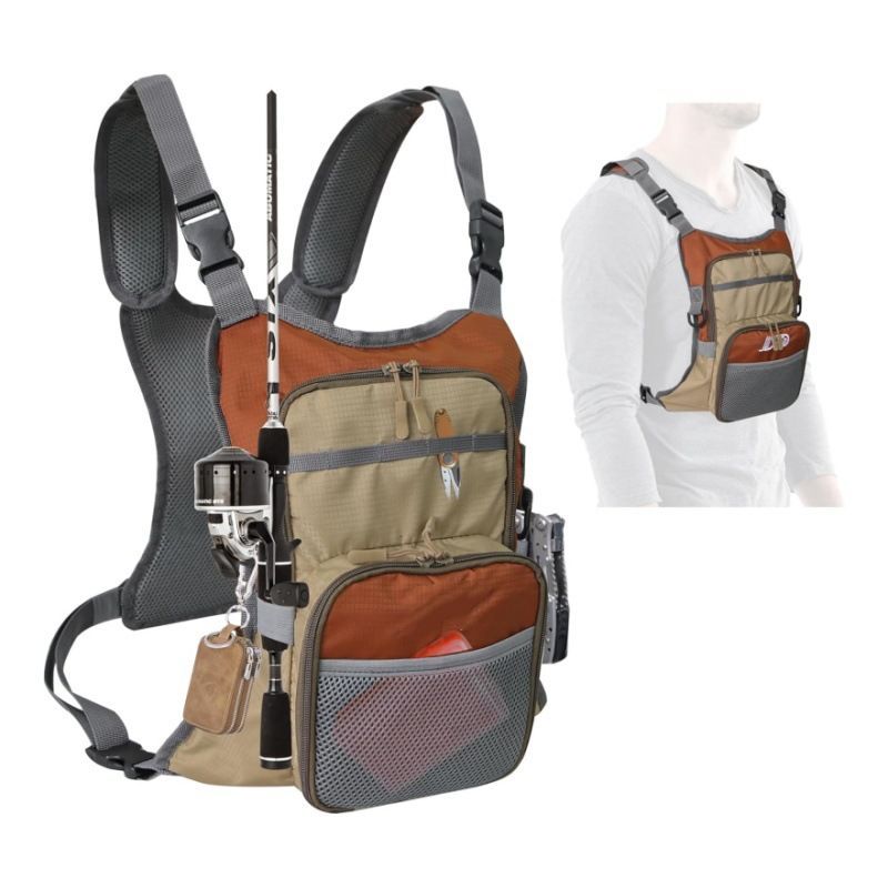 Fishing Vest - Outdoor Multi-functional Waterproof Fishing Chest Bag