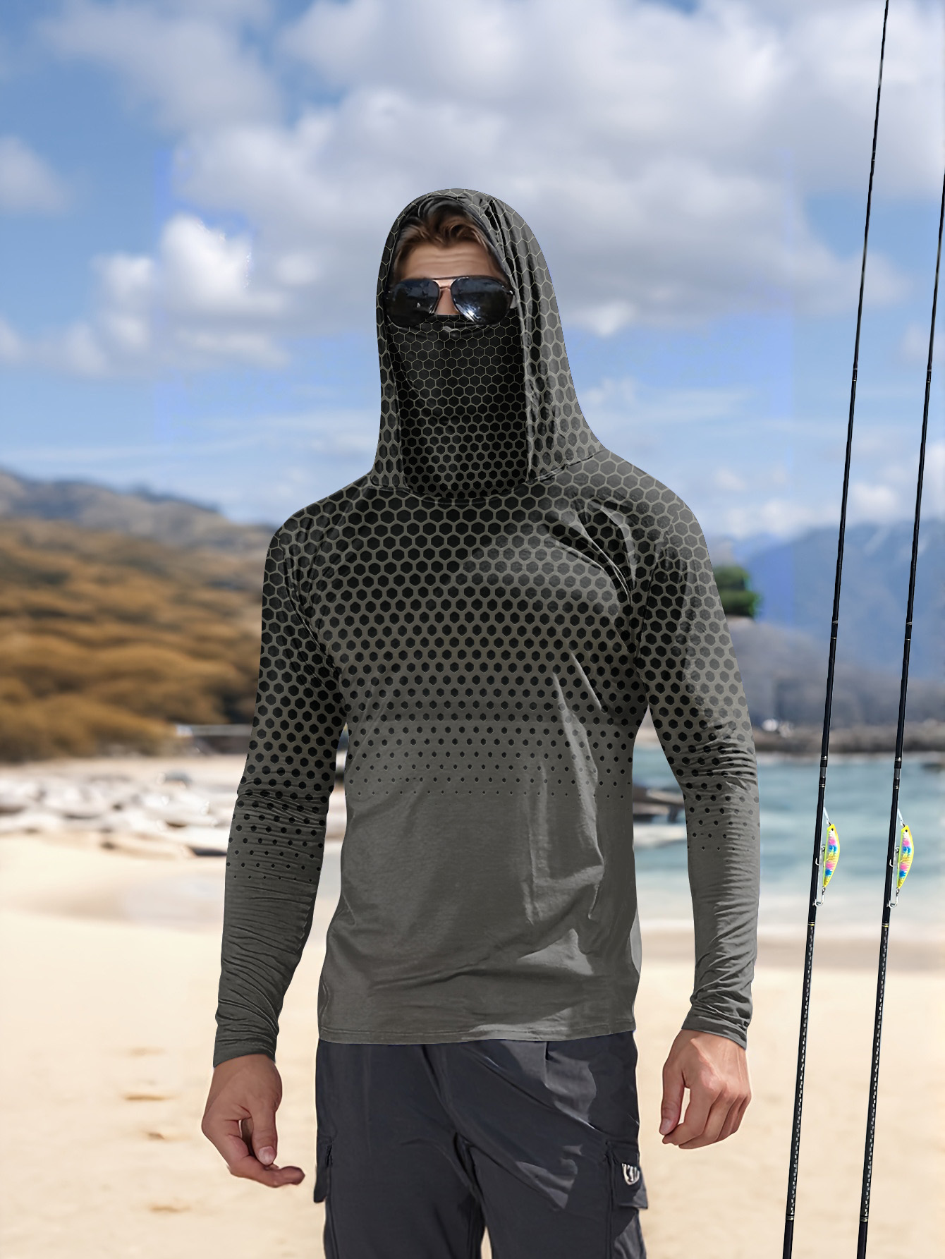 Men Summer UPF50+ Fishing Hood - Fishing Hoodie recension och pris